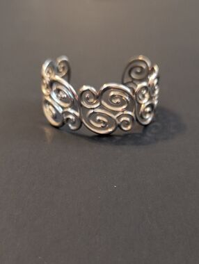 Ross Simons Sterling Silver Scroll Open Cuff Bracelet - Women Jewelry